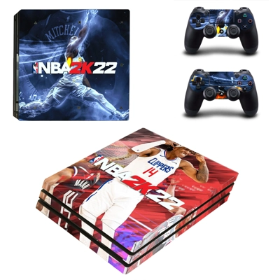 NBA 2K22 decal skin for PS4 Pro Console and 2 Controllers