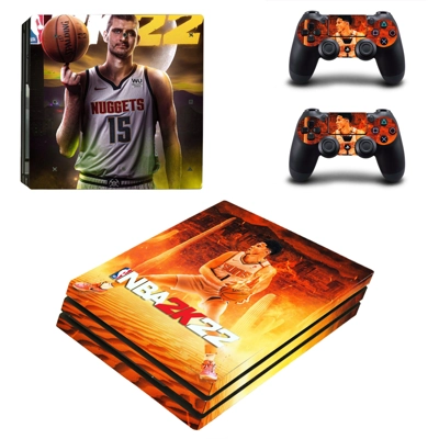 NBA 2K22 decal skin for PS4 Pro Console and 2 Controllers
