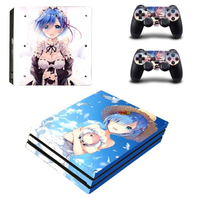 Anime decal skin for PS4 Pro Console and 2 Controllers