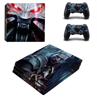 The Witcher 3 decal skin for PS4 Pro Console and 2 Controllers