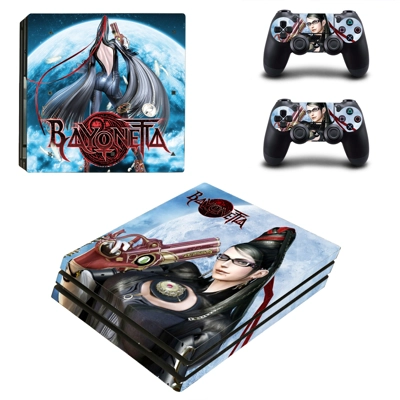 Bayonetta decal skin for PS4 Pro Console and 2 Controllers