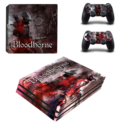 Bloodborne decal skin for PS4 Pro Console and 2 Controllers