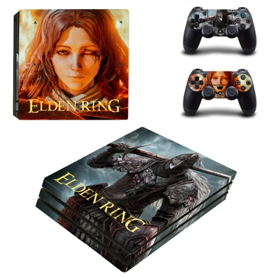 Elden Ring decal skin for PS4 Pro Console and 2 Controllers