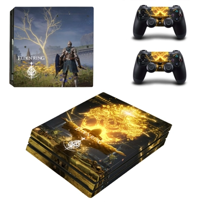 Elden Ring decal skin for PS4 Pro Console and 2 Controllers