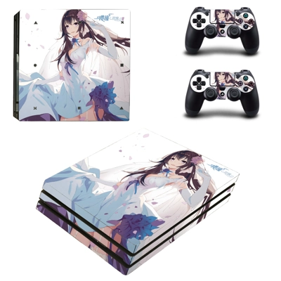 Sakura Hitomi Hana decal skin for PS4 Pro Console and 2 Controllers