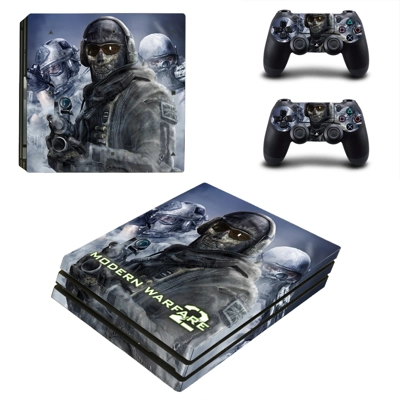 Modern Warfare 2 decal skin for PS4 Pro Console and 2 Controllers