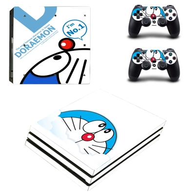 Doraemon decal skin for PS4 Pro Console and 2 Controllers