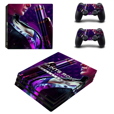 Saints Row 3 decal skin for PS4 Pro Console and 2 Controll..