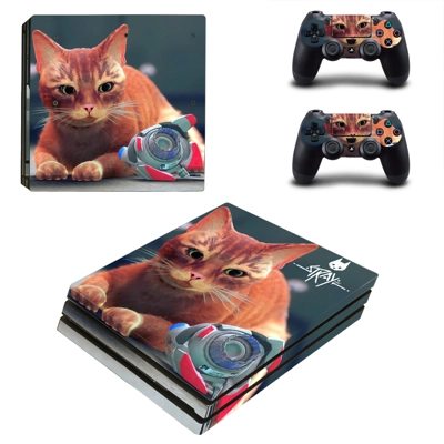 Stray decal skin for PS4 Pro Console and 2 Controllers