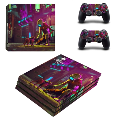 Stray decal skin for PS4 Pro Console and 2 Controllers