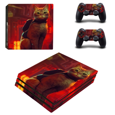 Stray decal skin for PS4 Pro Console and 2 Controllers