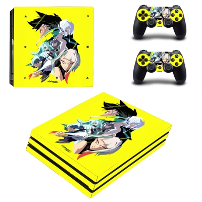 Cyberpunk Edgerunners decal skin for PS4 Pro Console and 2 Controllers