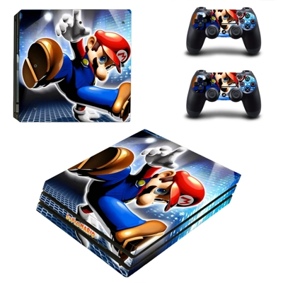 Super Mario decal skin for PS4 Pro Console and 2 Controllers
