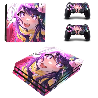 Anime decal skin for PS4 Pro Console and 2 Controllers