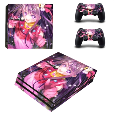 Anime decal skin for PS4 Pro Console and 2 Controllers