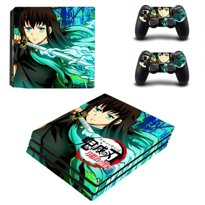 Demon Slayer decal skin for PS4 Pro Console and 2 Controll..