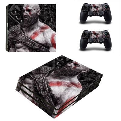 God of War decal skin for PS4 Pro Console and 2 Controllers God of War decal skin for PS4 Pro Console and 2 Controllers