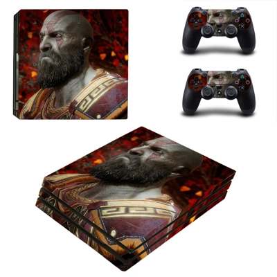 God of War decal skin for PS4 Pro Console and 2 Controllers God of War decal skin for PS4 Pro Console and 2 Controllers