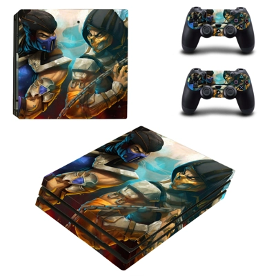 Mortal Kombat decal skin for PS4 Pro Console and 2 Control.. Mortal Kombat decal skin for PS4 Pro Console and 2 Control..