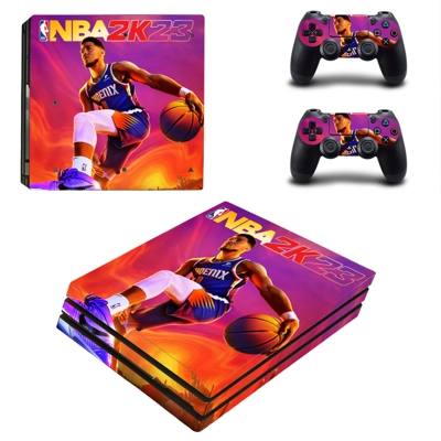 NBA2K23 decal skin for PS4 Pro Console and 2 Controllers NBA2K23 decal skin for PS4 Pro Console and 2 Controllers