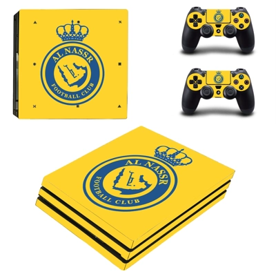 Al Nassr FC decal skin for PS4 Pro Console and 2 Controllers Al Nassr FC decal skin for PS4 Pro Console and 2 Controllers