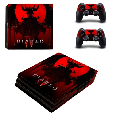 Diablo 4 decal skin for PS4 Pro Console and 2 Controllers Diablo 4 decal skin for PS4 Pro Console and 2 Controllers