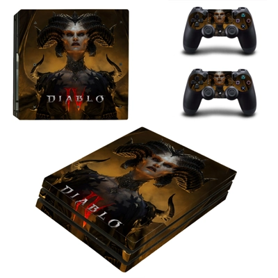 Diablo 4 decal skin for PS4 Pro Console and 2 Controllers Diablo 4 decal skin for PS4 Pro Console and 2 Controllers