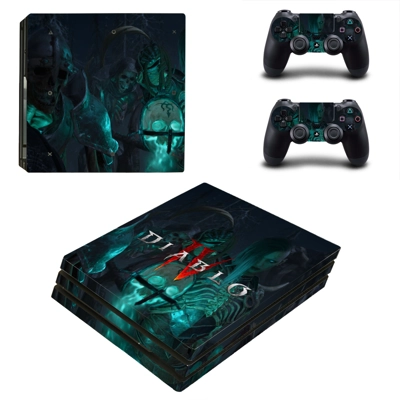 Diablo 4 decal skin for PS4 Pro Console and 2 Controllers Diablo 4 decal skin for PS4 Pro Console and 2 Controllers