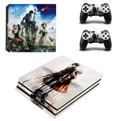 Final Fantasy 16 decal skin for PS4 Pro Console and 2 Controllers
