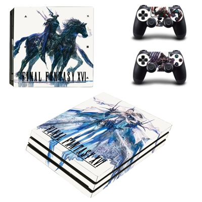 Final Fantasy 16 decal skin for PS4 Pro Console and 2 Controllers