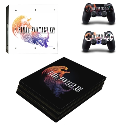 Final Fantasy 16 decal skin for PS4 Pro Console and 2 Controllers