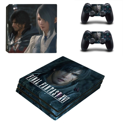 Final Fantasy 16 decal skin for PS4 Pro Console and 2 Cont.. Final Fantasy 16 decal skin for PS4 Pro Console and 2 Cont..