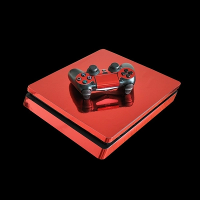 Red Glossy decal skin for PS4 Slim Console and two control.. Red Glossy decal skin for PS4 Slim Console and two control..