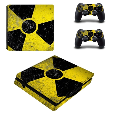 Radioactive hazards decal skin for PS4 Slim Console and tw.. Radioactive hazards decal skin for PS4 Slim Console and tw..