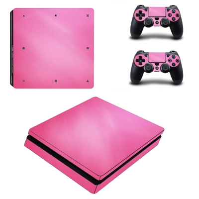 Pink Glossy decal skin for PS4 Slim Console and two contro.. Pink Glossy decal skin for PS4 Slim Console and two contro..