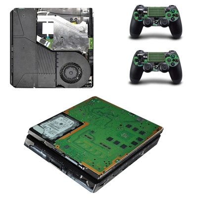 Laptop circuit decal skin for PS4 Slim Console and two con.. Laptop circuit decal skin for PS4 Slim Console and two con..