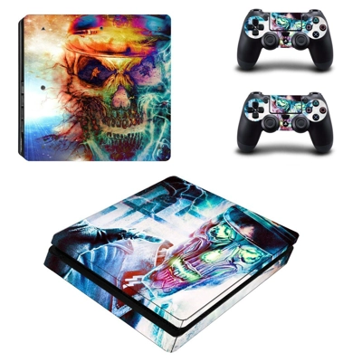 Devil skull decal skin for PS4 Slim Console and two contro.. Devil skull decal skin for PS4 Slim Console and two contro..