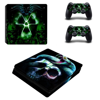 Toxic Wallpapers decal skin for PS4 Slim Console and two c.. Toxic Wallpapers decal skin for PS4 Slim Console and two c..