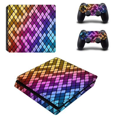 Rectangular pattern decal skin for PS4 Slim Console and tw.. Rectangular pattern decal skin for PS4 Slim Console and tw..