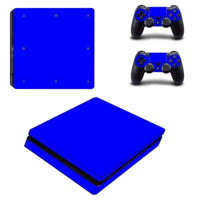 Blue board decal skin for PS4 Slim Console and two control.. Blue board decal skin for PS4 Slim Console and two control..