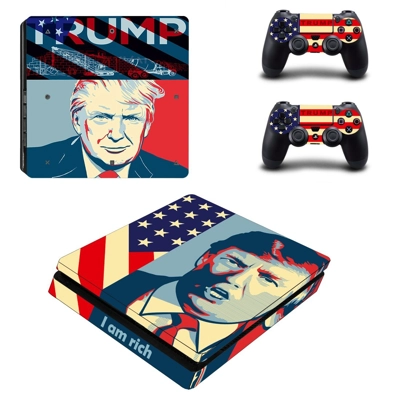 Donald Trump decal skin for PS4 Slim Console and two contr.. Donald Trump decal skin for PS4 Slim Console and two contr..