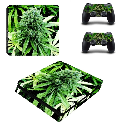 Weed tree decal skin for PS4 Slim Console and two controll.. Weed tree decal skin for PS4 Slim Console and two controll..