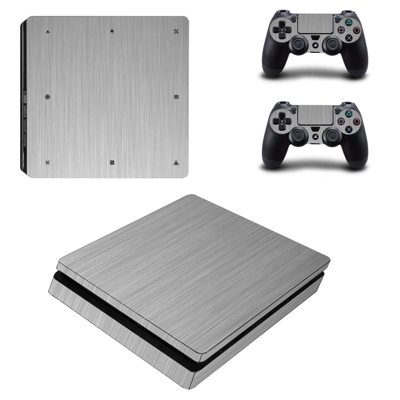 Metal board decal skin for PS4 Slim Console and two controllers