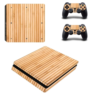 Wooden board decal skin for PS4 Slim Console and two contr.. Wooden board decal skin for PS4 Slim Console and two contr..