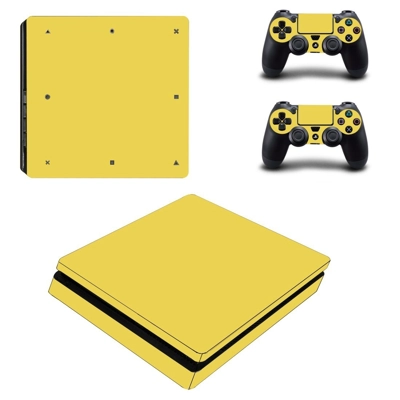 Lite yellow decal skin for PS4 Slim Console and two controllers