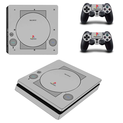 Sony PlayStation decal skin for PS4 Slim Console and two c.. Sony PlayStation decal skin for PS4 Slim Console and two c..
