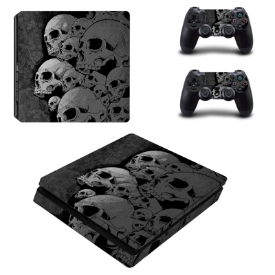 Rock skulls decal skin for PS4 Slim Console and two contro.. Rock skulls decal skin for PS4 Slim Console and two contro..