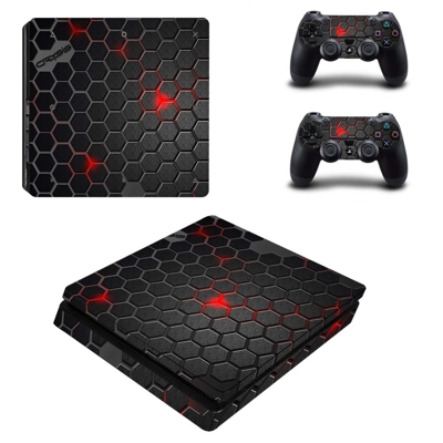 Hexagon carpet decal skin for PS4 Slim Console and two con.. Hexagon carpet decal skin for PS4 Slim Console and two con..