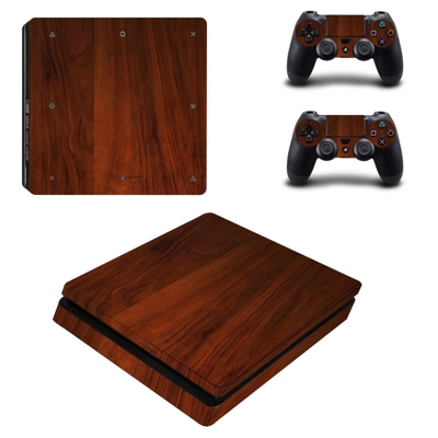Wooden board decal skin for PS4 Slim Console and two contr.. Wooden board decal skin for PS4 Slim Console and two contr..