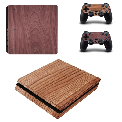 Wooden board decal skin for PS4 Slim Console and two contr.. Wooden board decal skin for PS4 Slim Console and two contr..